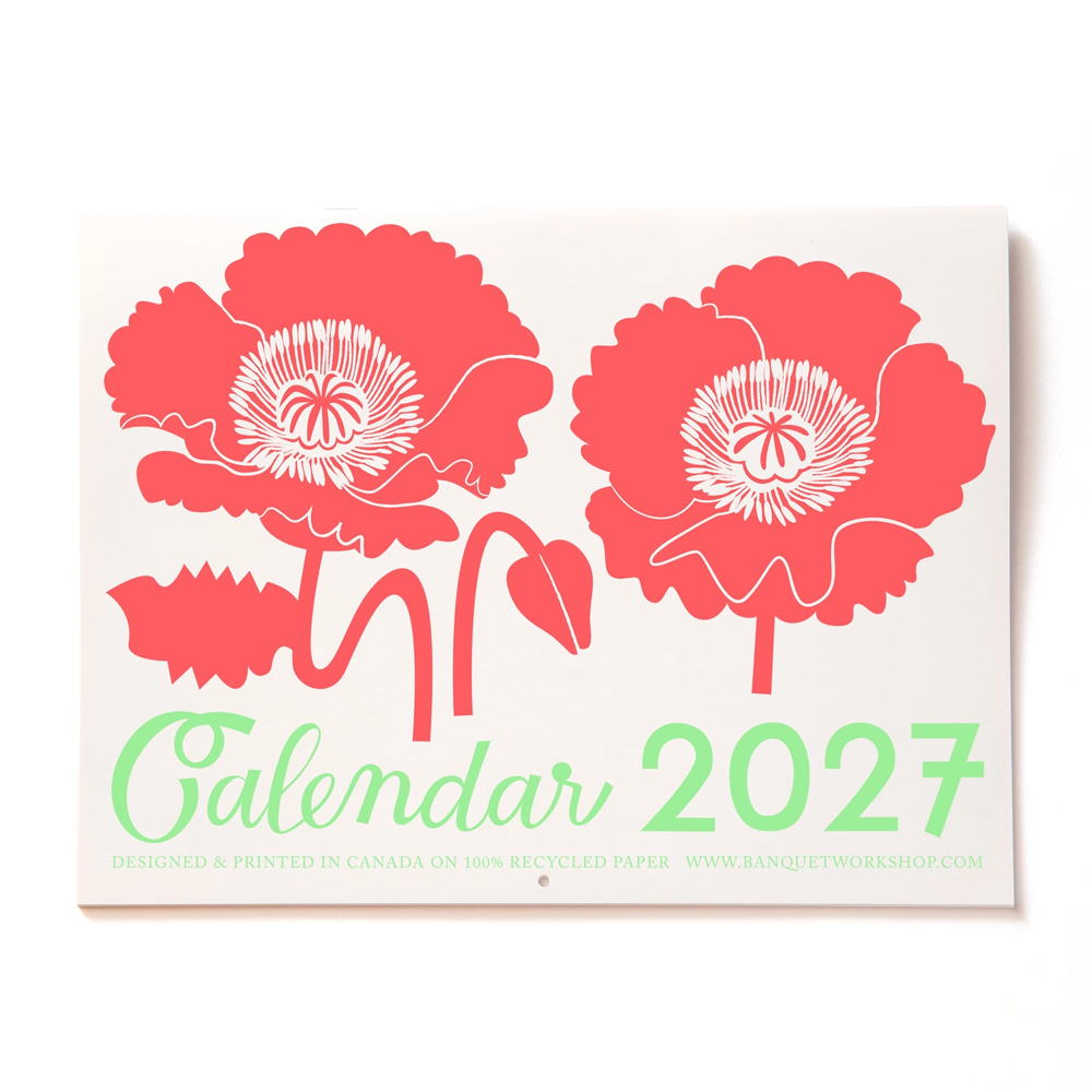 2027 Write-on Medicinal Plants Calendar by Banquet Workshop