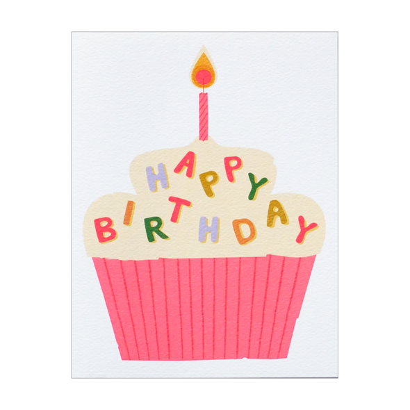 Happy Birthday Cupcake Sprinkles Card by Banquet Workshop