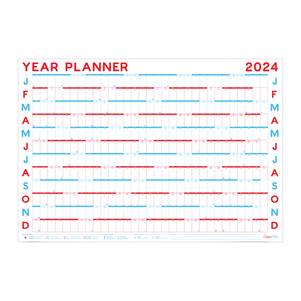 2024 Year Planner Landscape Wall Calendar by Crispin Finn
