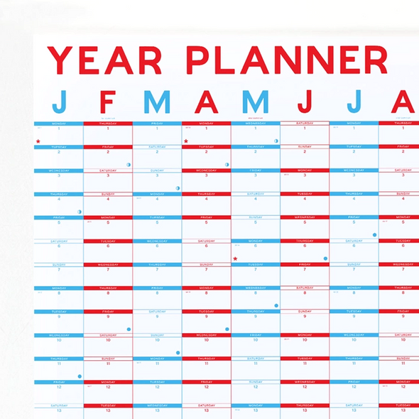 2024 Year Planner Portrait Wall Calendar by Crispin Finn