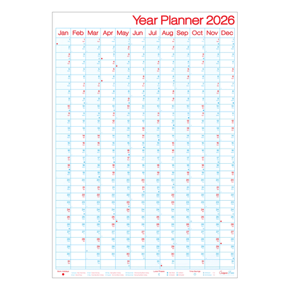 2026 Year Planner Portrait Wall Calendar by Crispin Finn