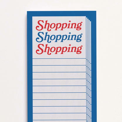 Shopping Shopping Shopping Notepad by Crispin Finn