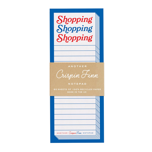 Shopping Shopping Shopping Notepad by Crispin Finn