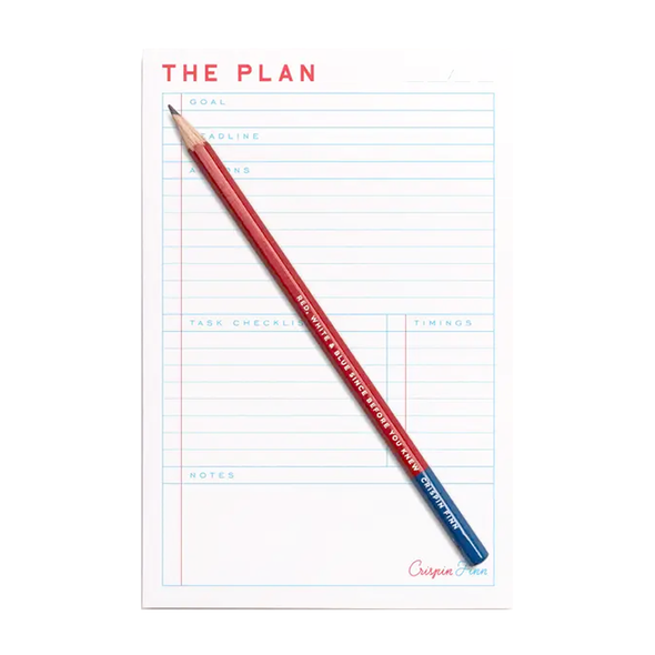 The Plan Notepad by Crispin Finn