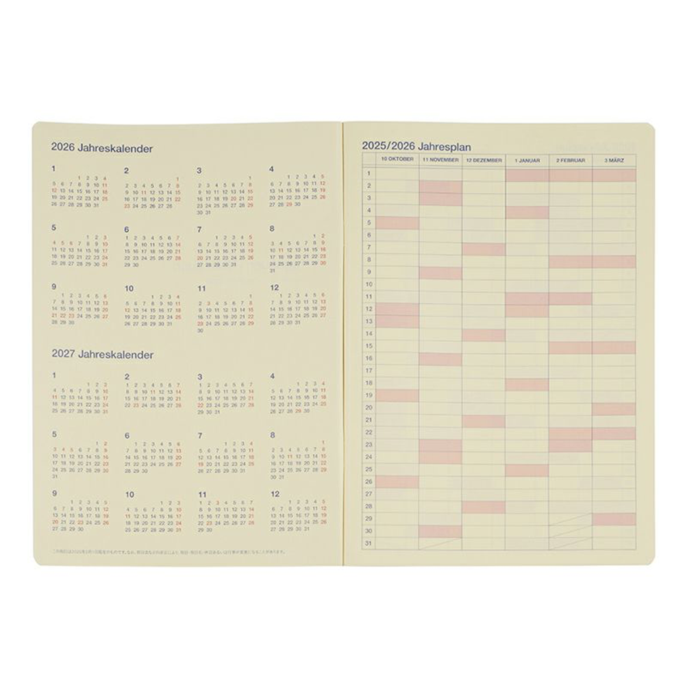 Rollbahn 2025-2026 B5 Monthly Planner by Delfonics