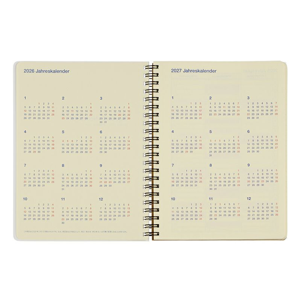 Rollbahn 2025-2026 Spiral Large (A5) Monthly Planner by Delfonics