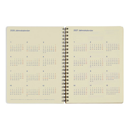 Rollbahn 2025-2026 Spiral Large (A5) Monthly Planner by Delfonics