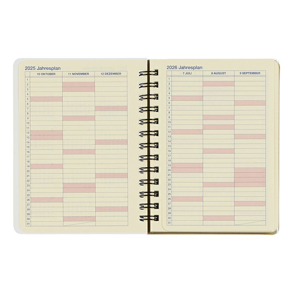 Rollbahn 2025-2026 Spiral Pocket Monaural Monthly Planner by Delfonics