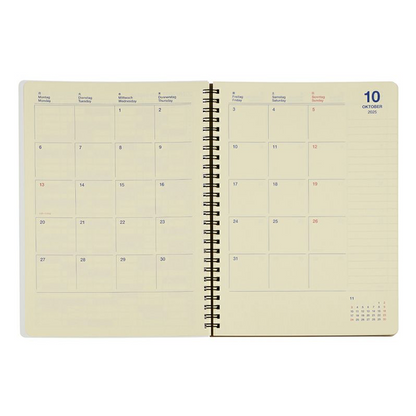 Rollbahn 2025-2026 Spiral XL Monthly Planner by Delfonics