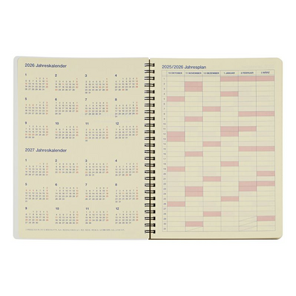 Rollbahn 2025-2026 Spiral XL Monthly Planner by Delfonics