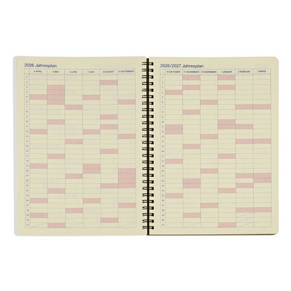 Rollbahn 2025-2026 Spiral XL Monthly Planner by Delfonics