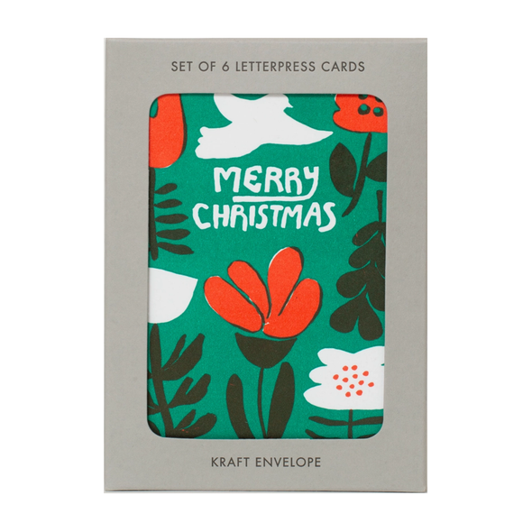 Merry Christmas Flower Card Box Set by Egg Press
