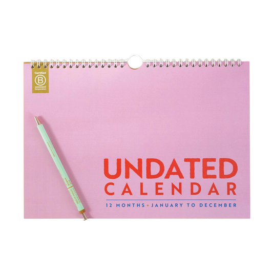 A4 Undated Monthly Calendar by Good Tuesday
