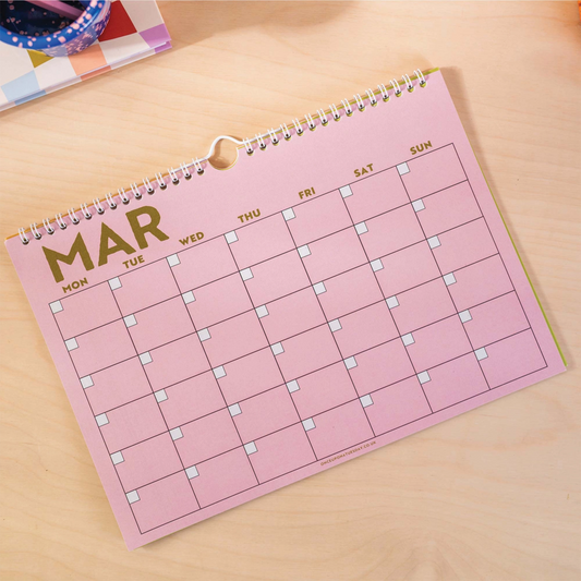 A4 Undated Monthly Calendar by Good Tuesday