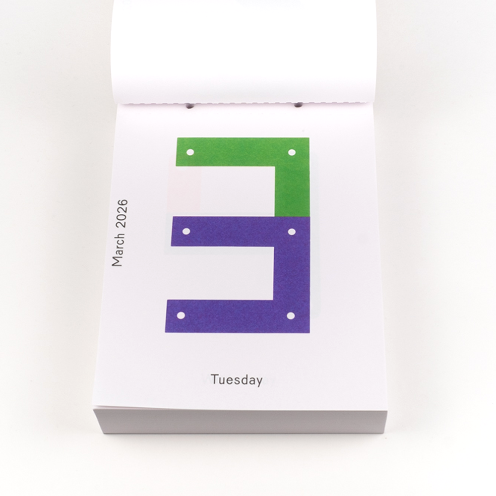 2026 Daily Calendar by Karel Martens