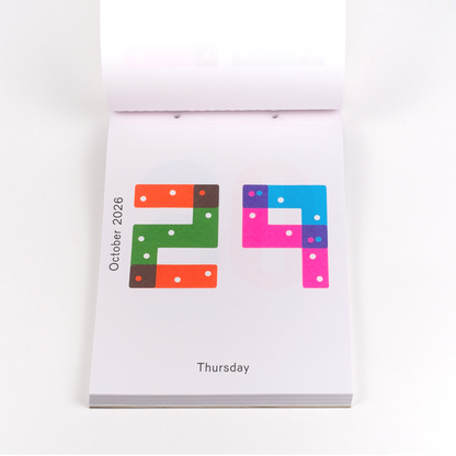 2026 Daily Calendar by Karel Martens