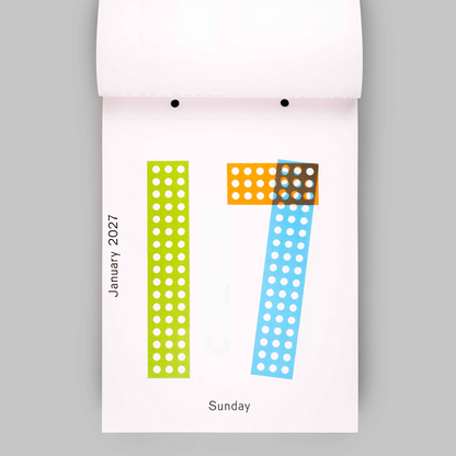 2027 Daily Calendar by Karel Martens