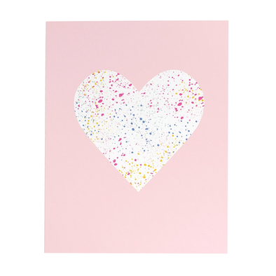 Splatter Paint Heart Card by Knot & Bow