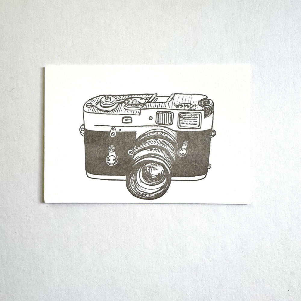 Leica Letterpress Postcard by Bittersugar
