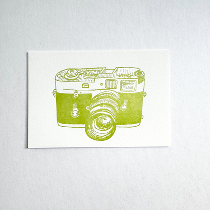 Leica Letterpress Postcard by Bittersugar
