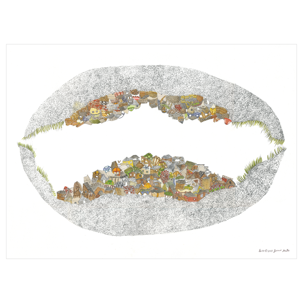 Jennie Smith Shelter Offset Print by Little Otsu