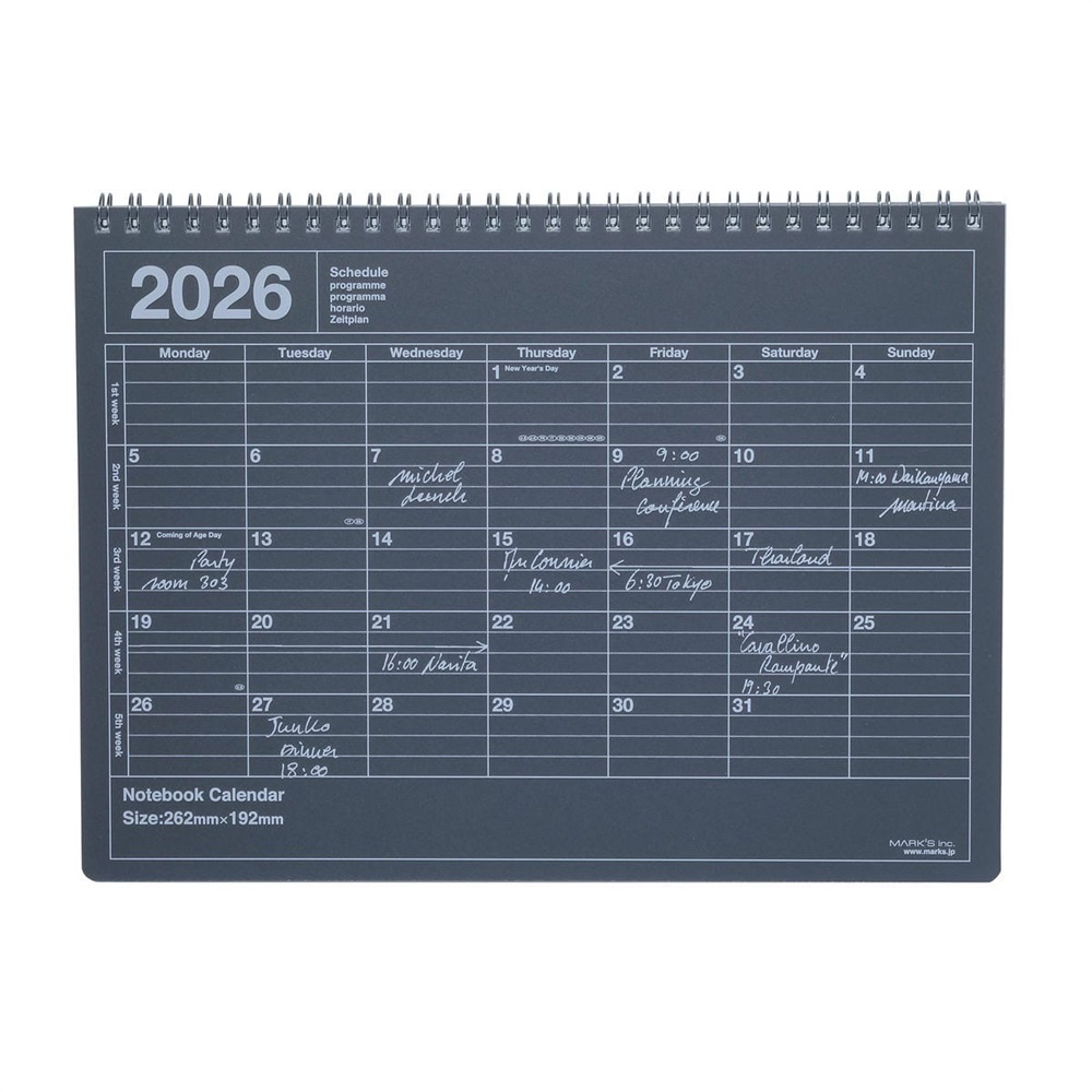 2026 Notebook Calendar M Monthly Planner by Mark's