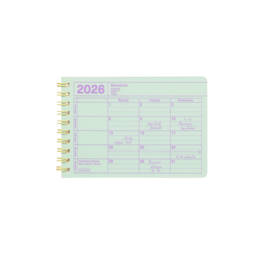 2026 Notebook Calendar XS Monthly Planner by Mark's