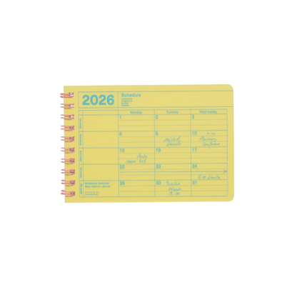 2026 Notebook Calendar XS Monthly Planner by Mark's