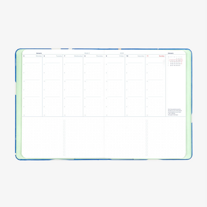 2026 Weekly & Monthly Vertical Planner by Mossery