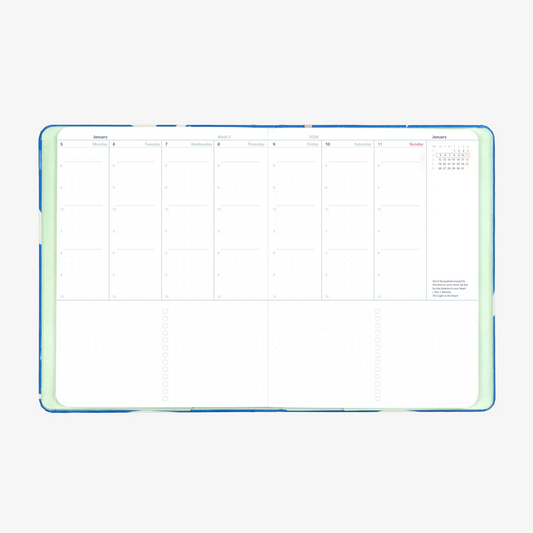 2026 Weekly & Monthly Vertical Planner by Mossery