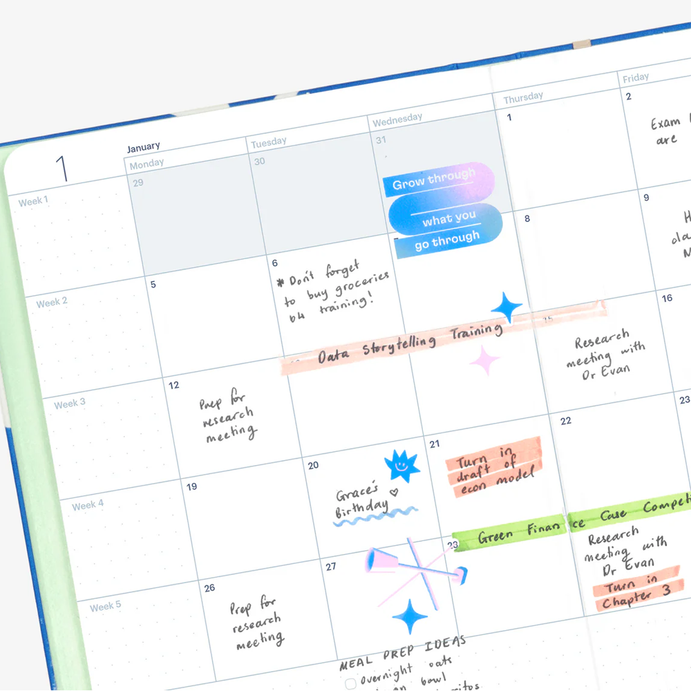 2026 Weekly & Monthly Vertical Planner by Mossery