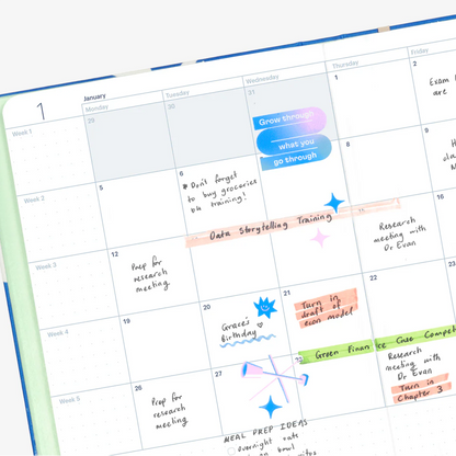 2026 Weekly & Monthly Vertical Planner by Mossery