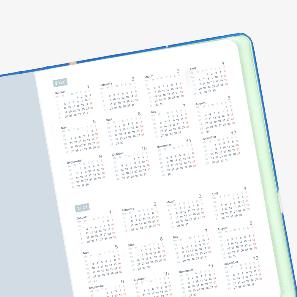 2026 Weekly & Monthly Vertical Planner by Mossery