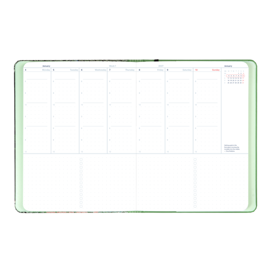 2027 Weekly & Monthly Vertical Planner by Mossery