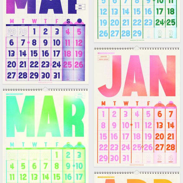 2024 Wall Calendar by Risotto