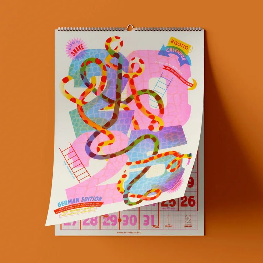 2025 Wall Calendar by Risotto