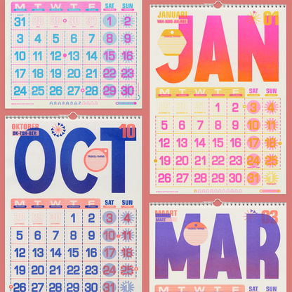 2026 Wall Calendar by Risotto