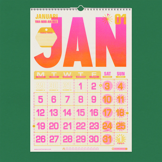 2026 Wall Calendar by Risotto