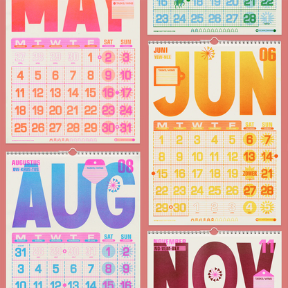 2026 Wall Calendar by Risotto