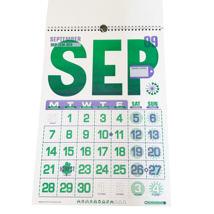 2026 Wall Calendar by Risotto