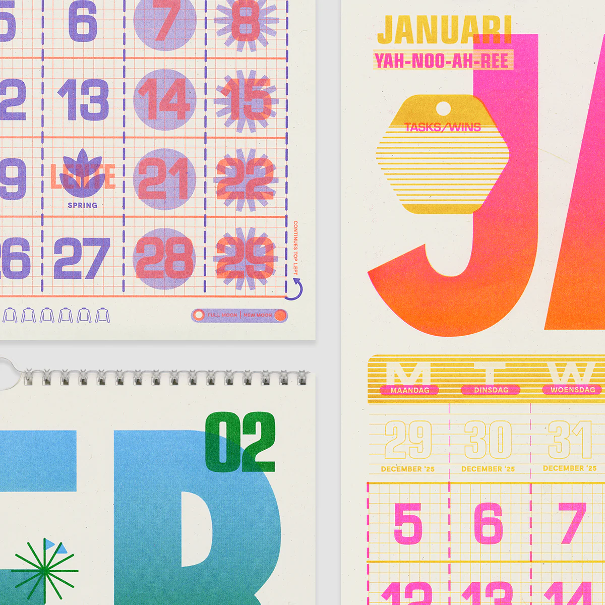 2026 Wall Calendar by Risotto