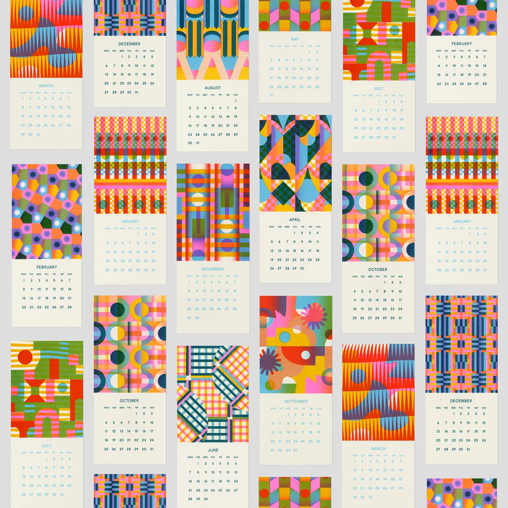 2027 Mini Hanging Calendar by Risotto