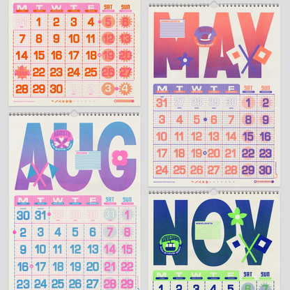 2027 Wall Calendar by Risotto