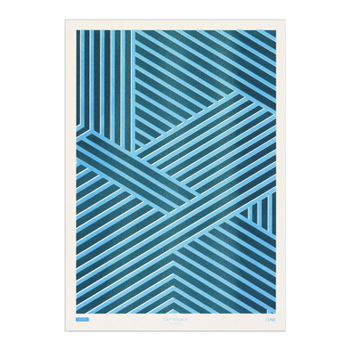 two-tone blue diagonal patternl