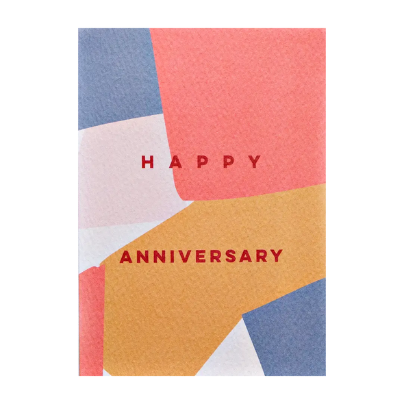 Happy Anniversary Overlay Shapes Card by The Completist