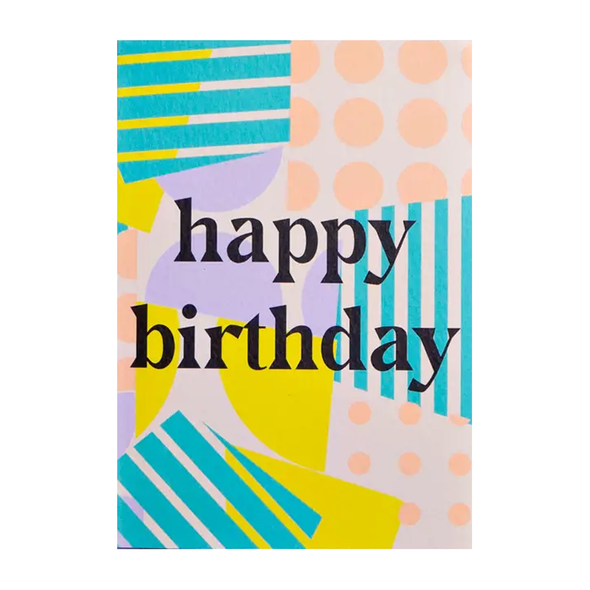 Spots + Stripes Birthday Card by The Completist
