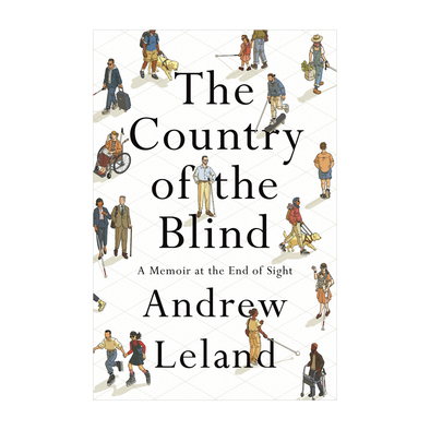 The Country of the Blind book cover with many people of different visual abilities walking around the title