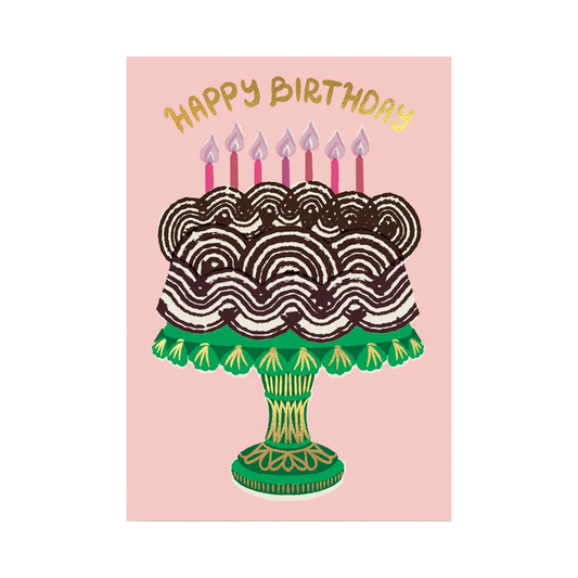 Rozalina Burkova Cake & Candles Happy Birthday Card by Wrap