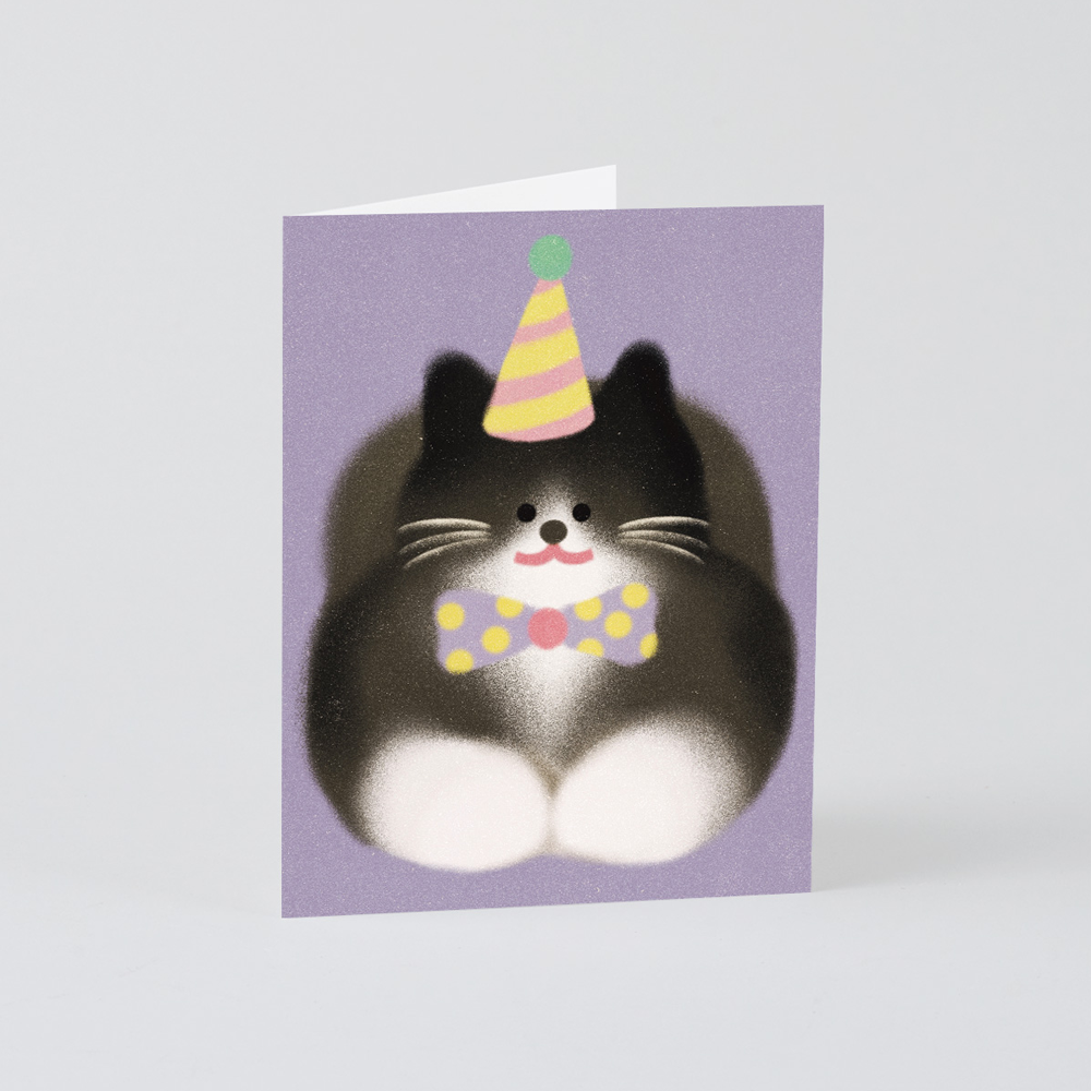 Zoey Kim Tuxedo Cat Card by Wrap