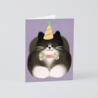 Zoey Kim Tuxedo Cat Card by Wrap